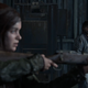 Ellie aims a rifle in the Last of Us remake on PS5.